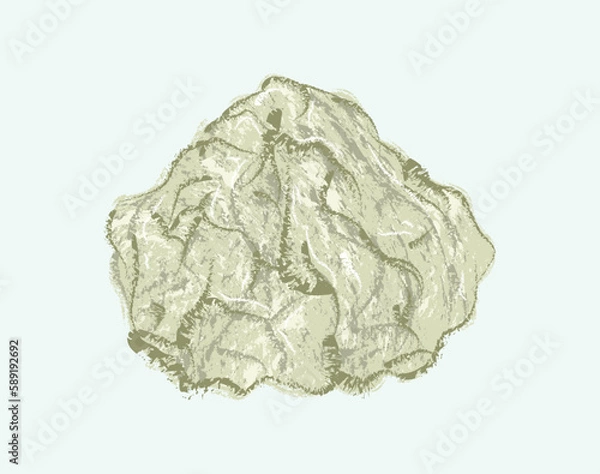 Fototapeta Shaved Tororo konbu seaweed in kelp illustration 