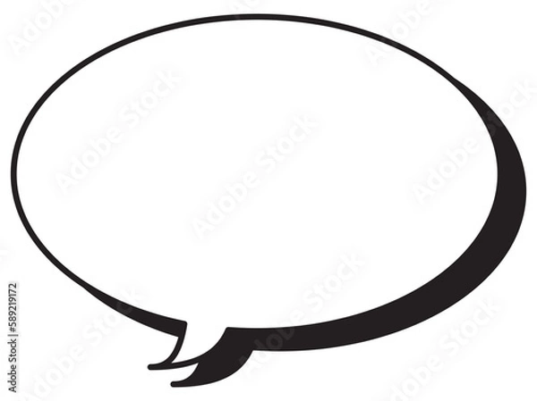 Obraz 吹き出しのイラスト16【線と影】