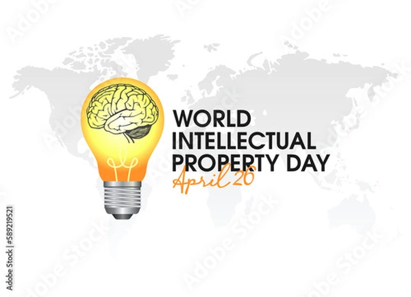 Fototapeta vector graphic of world intellectual property day good for world intellectual property day celebration. flat design. flyer design.flat illustration.