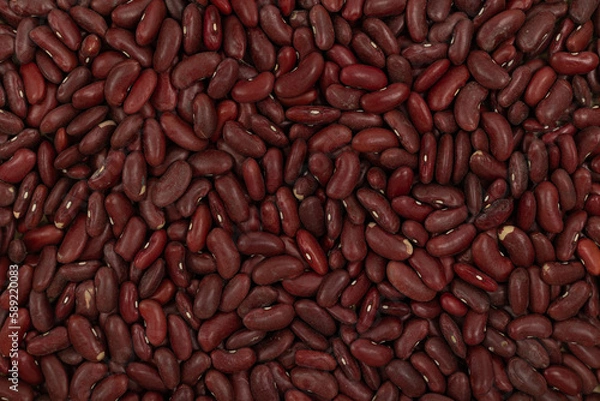 Obraz Red beans background. Beans close up.