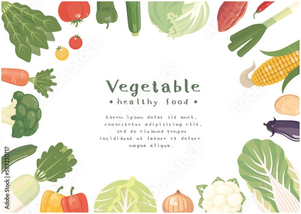 Obraz 野菜フレーム　囲み