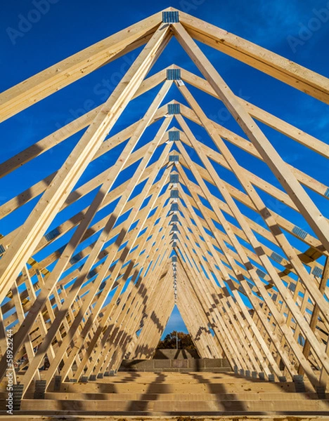 Fototapeta new home currently under construction  