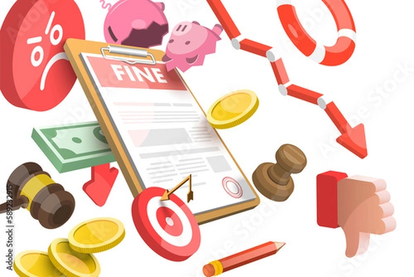 Obraz 3D  Conceptual Illustration of Fine Document