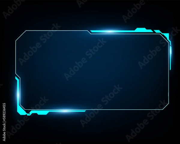 Obraz holographic frame sci screen illustration