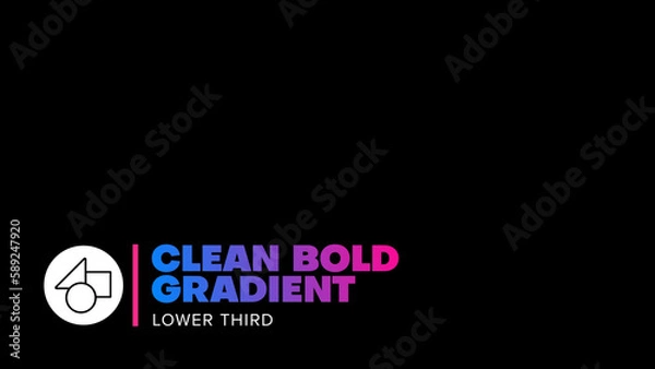 Fototapeta Clean Bold Gradient Lower Third