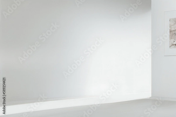 Fototapeta Abstract white studio background for product presentation. 