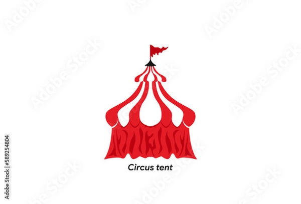 Fototapeta Illustration Vector graphic of Circus tent fit for Party Concept design etc.