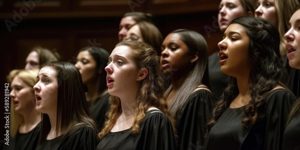 Obraz choir performing in harmony (created with Generative AI)