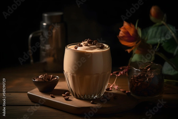 Obraz Iced Dalgona Coffee. generative ai