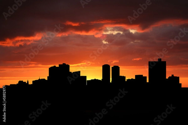 Obraz Fort Worth skyline at sunset