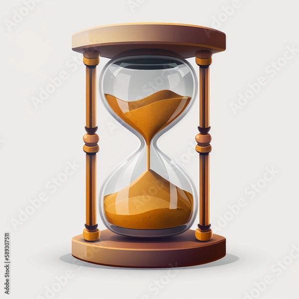 Fototapeta Hourglass isolated on white background