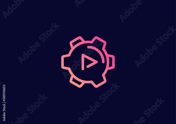 Fototapeta Audio player setting app icon