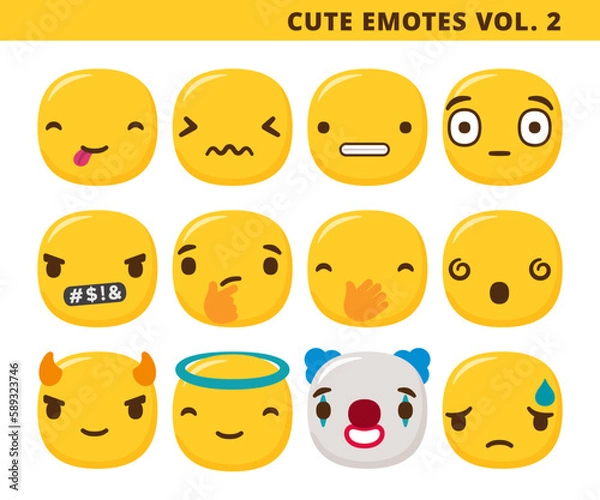 Fototapeta cute emotes volume two
