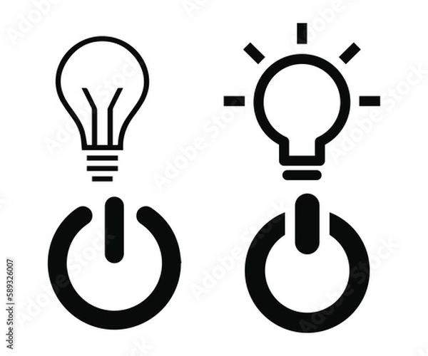 Fototapeta power icon set. Collection of green energy icons. Icons for renewable energy, green technology. Flat style icon. Environmental sustainability simple