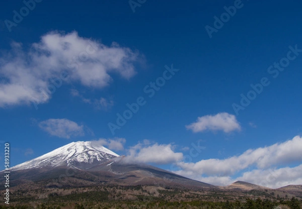 Fototapeta 富士山系と雲