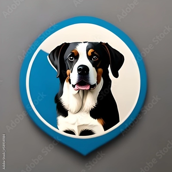 Fototapeta dog with a bone