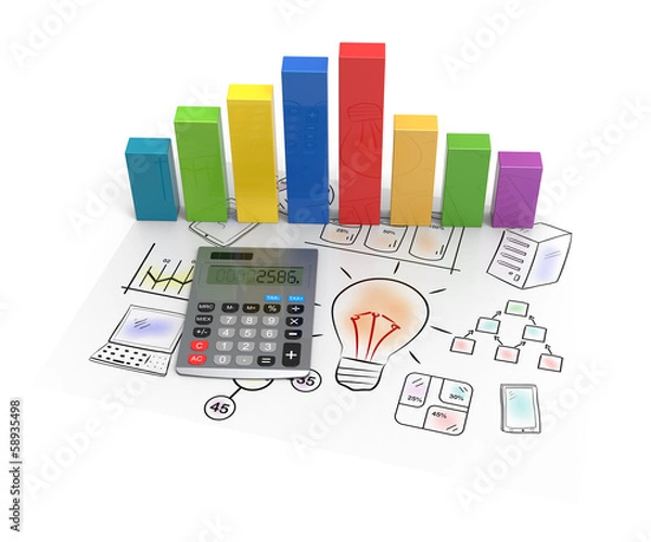 Obraz Showing business and financial report