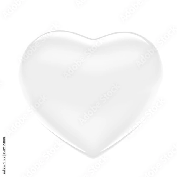 Obraz Heart glass 3d render