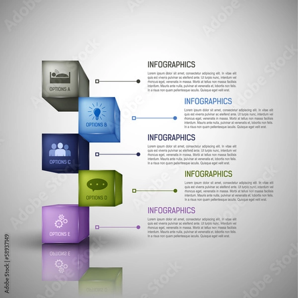 Fototapeta Modern Infographics template