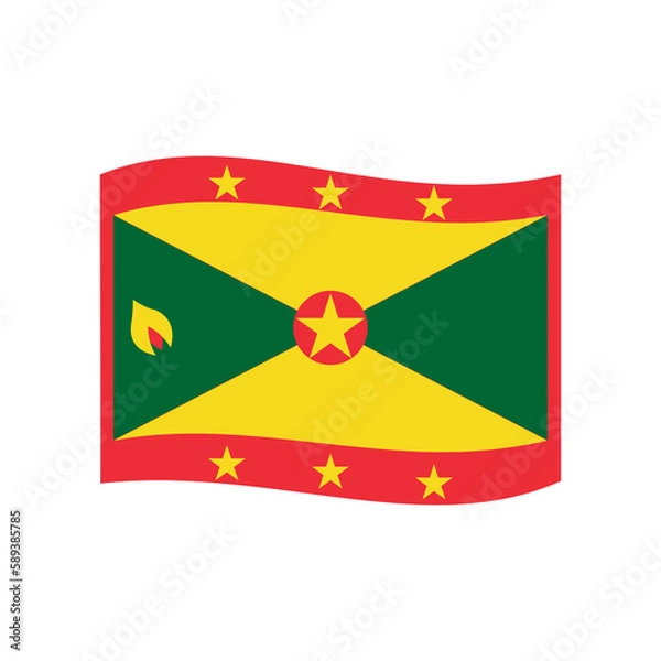 Fototapeta Grenada flags icon set, Grenada independence day icon set vector sign symbol