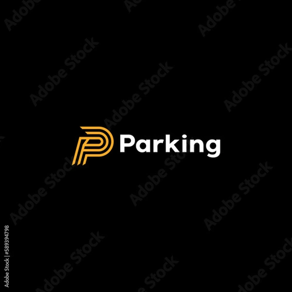 Fototapeta Letter P Simple Monogram Logo