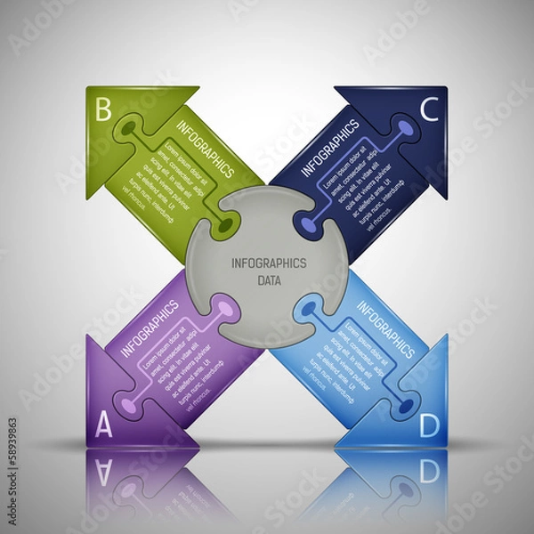 Fototapeta Puzzle Infographics template