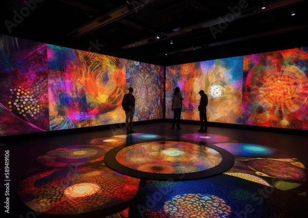 Fototapeta Discover the awe-inspiring world of Quantum Visions, an immersive art experience that combines cutting-edge quantum mechanics concepts with captivating visual art. The Unique Collection.