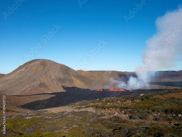 Obraz Volcano eruption  in Mt. Fagradalsfjall August 2022
