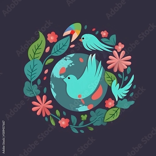 Obraz PEACE EARTH COLLAGE