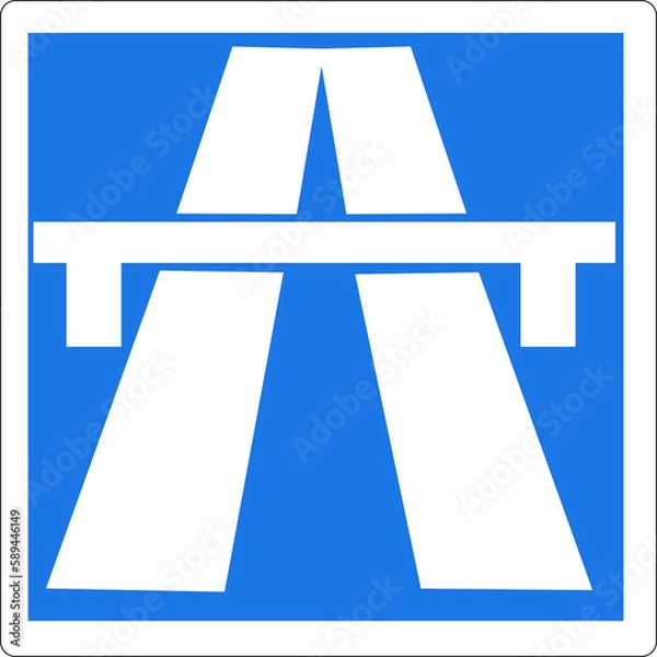 Obraz Panneau routier: Section d'autoroute	