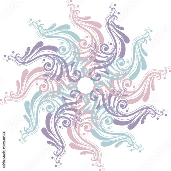 Fototapeta 上品な中世風の円形の幾何学模様のイラスト