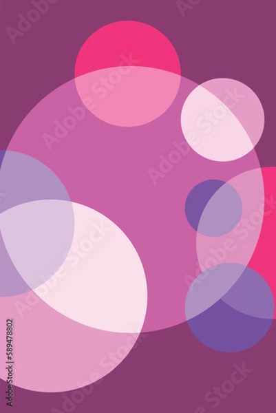 Fototapeta round light on crimson background, light reflection