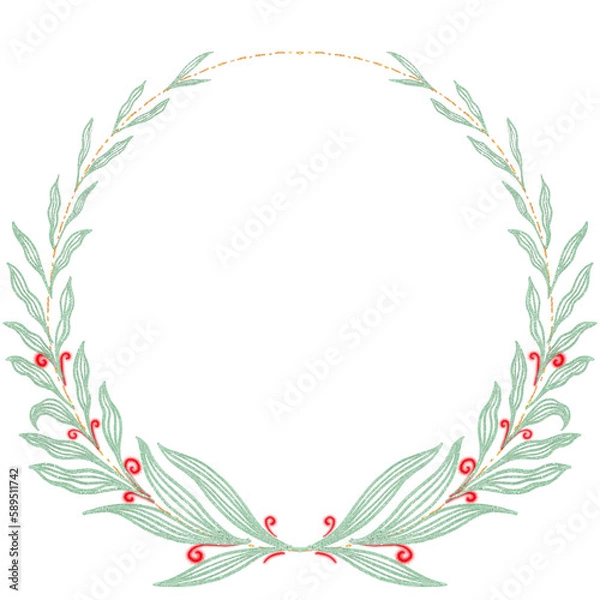 Obraz glitter Christmas wreath 