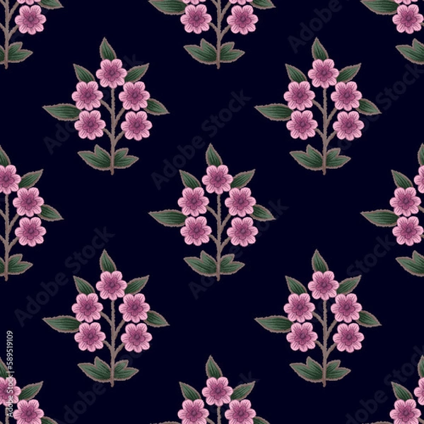 Obraz Digital Textile Design and Beautiful ethnic and Mughal art Pattern and motif, digital print 