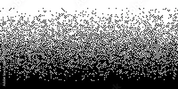 Obraz Abstract pixel gradient background. Falling pixels. Broken texture. Abstract vertical gradient halftone. Vector illustration