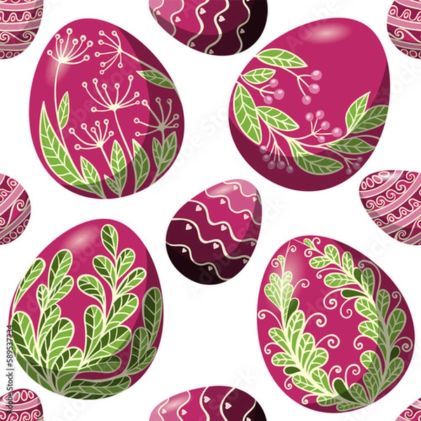 Fototapeta easter eggs pattern