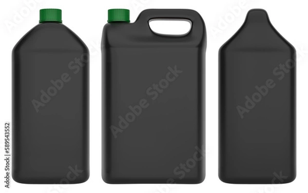 Fototapeta Mockup of blank plastic / hdpe 5l container without labels.