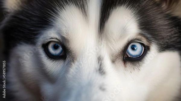 Obraz Siberian Husky's face