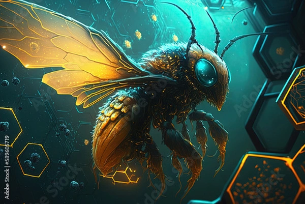 Obraz Cyber Bee. Cyber Hive