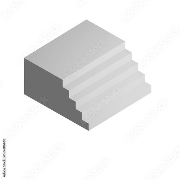 Obraz 3d cube icon design. Business presentation infographic graph element.