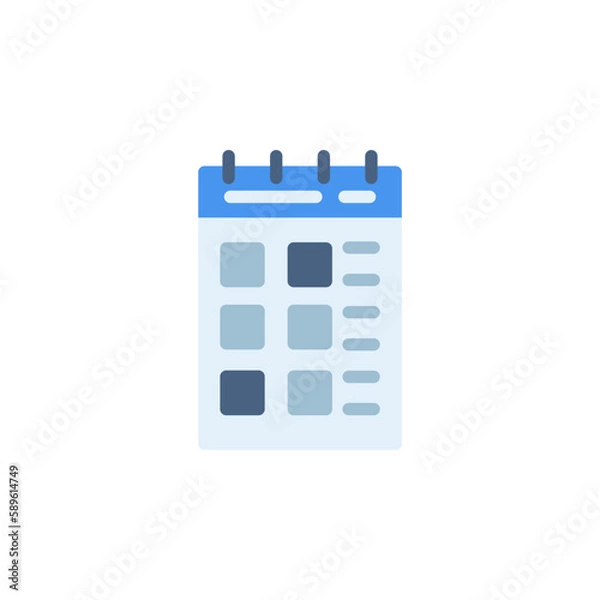 Fototapeta calendar vector icon flat style. perfect use for presentation, website, application and more. simple modern icon design color style