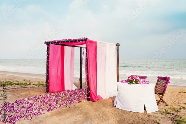 Obraz Свадебный шатер на пляже