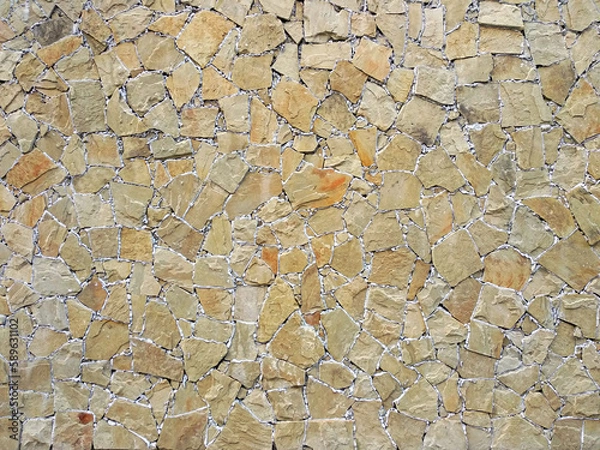 Obraz the background texture of the wall is finished with a light-colored stone