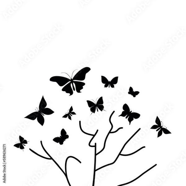 Fototapeta Forest butterflies