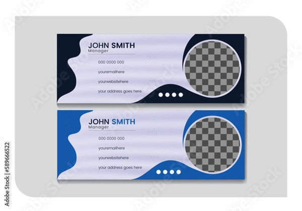 Obraz Minimalist email signature or email footer template