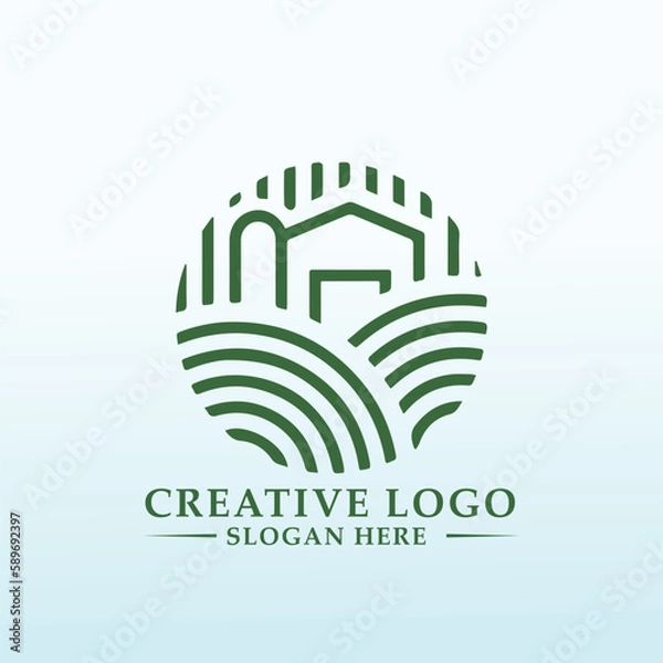 Fototapeta Logo for CBD Grower design