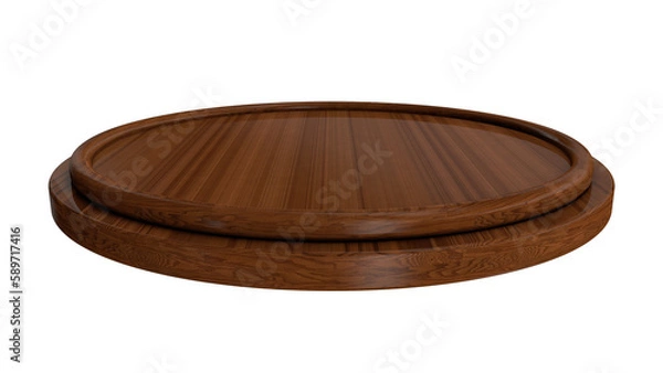 Obraz circular wooden base
