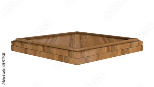 Obraz square wooden base