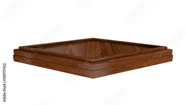 Obraz square wooden base