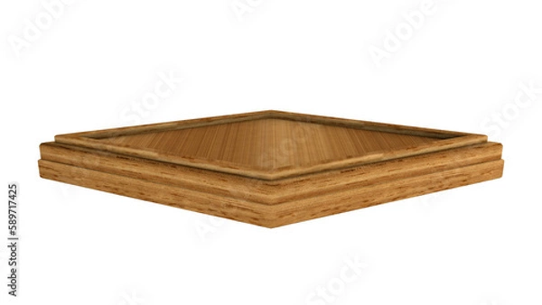 Obraz square wooden base